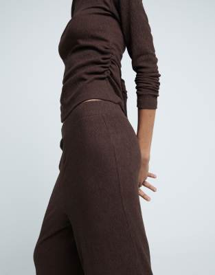 RIVER ISLAND TEXTURED WIDE LEG PANTS 