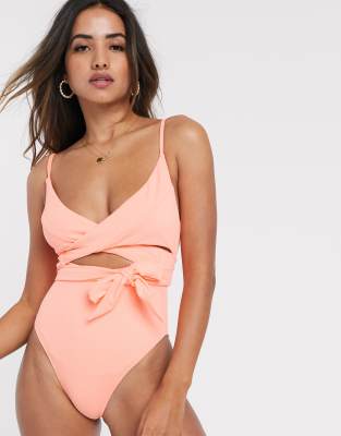 tie wrap swimsuit