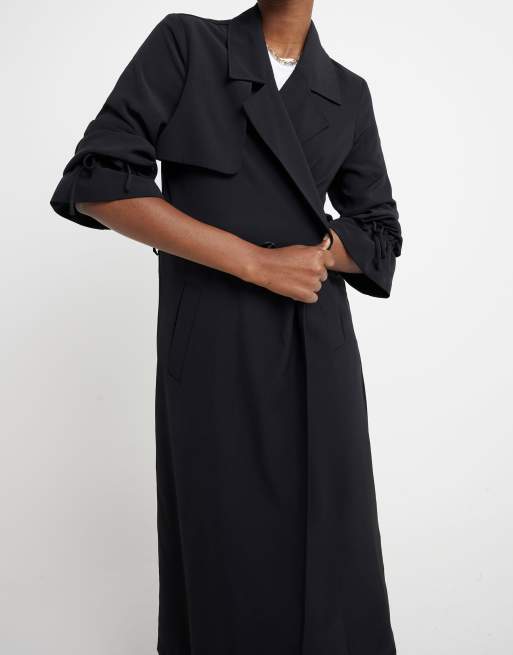 Plus Tie Cuff Maxi Duster