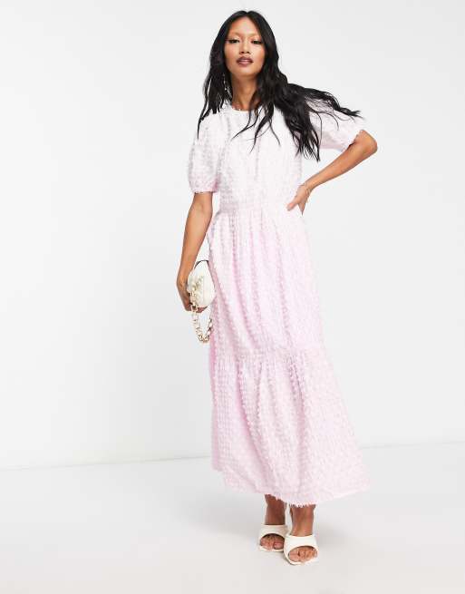 river island pink polka dot dress NWOT River Island Blush Pink Polka Dot Dress (Size UK 12, US 8)