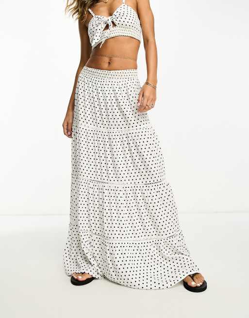 Polka dot skirt river island sale