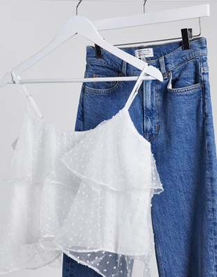 white polka dot cami