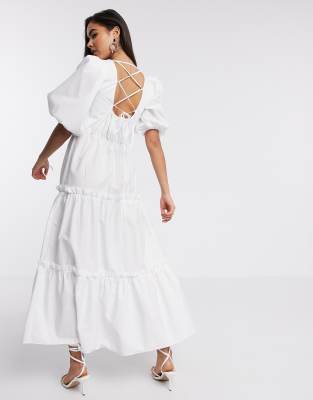 river island white maxi dress