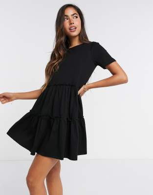 black mini t shirt dress