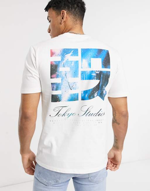 River Island - Tokyo - T-shirt imprimé - Blanc