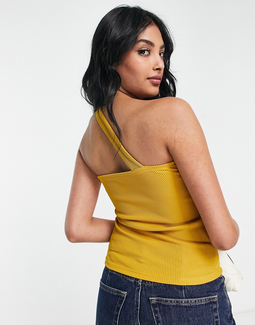 Top asimmetrico con fibbia giallo - River Island T-shirt donna  - immagine3
