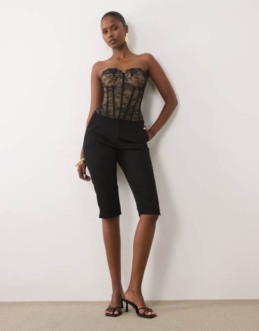 River Island - Top corset en dentelle - Noir, 4 de 4