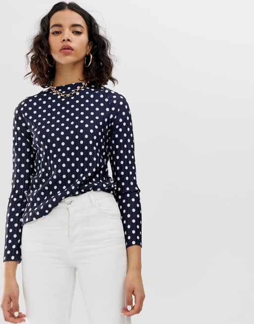 Polka dot sales top river island