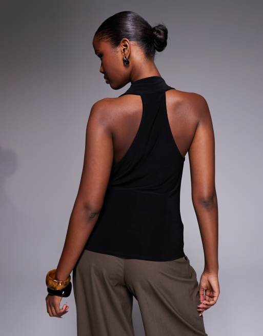 River Island - Top met halternek in zwart , 4 van 4