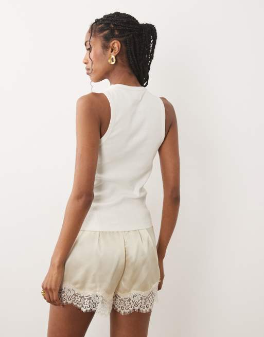 River Island - Top senza maniche bianco decorato con conchiglie , 4 di 4