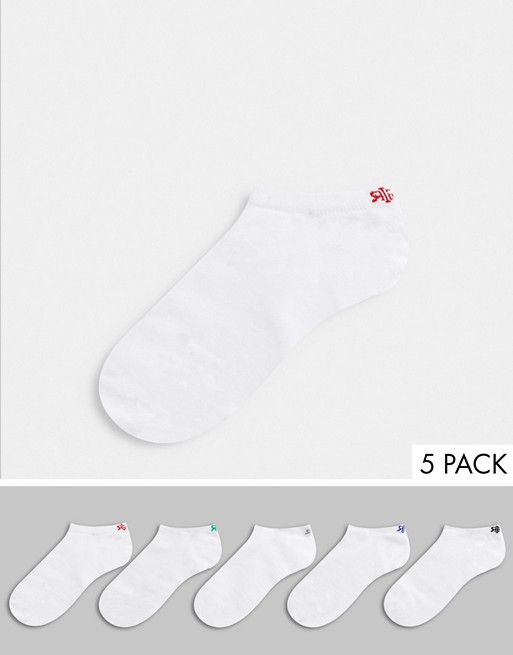 River Island trainer socks in white