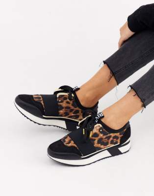 black leopard trainers