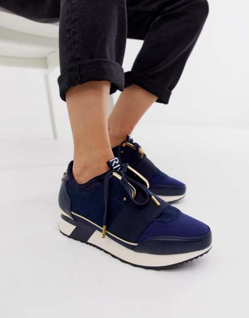 River island deals navy trainers