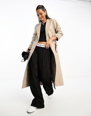 River Island classic trench coat in beige - ASOS Price Checker