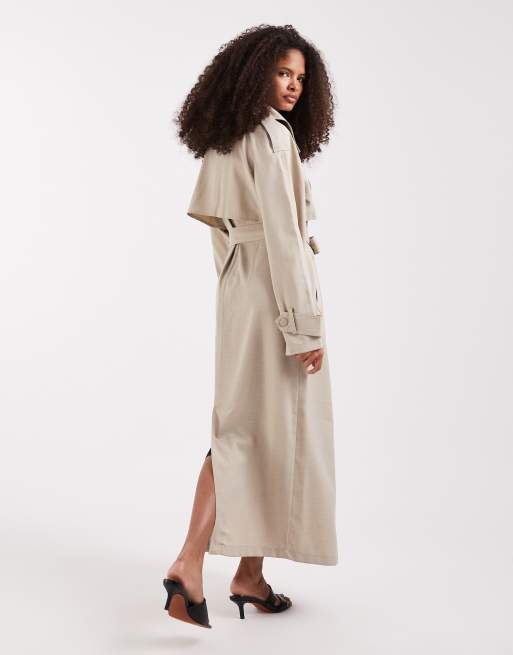 River Island - Trench-coat long - Crème, 3 de 4