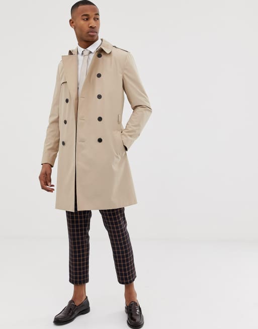 River island sale mens trench coat