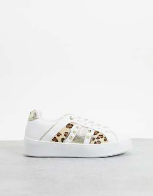 river island leopard print trainers