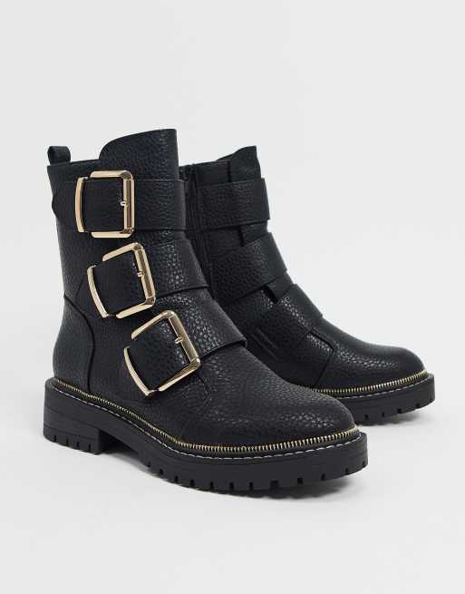 Three buckle ankle on sale boots