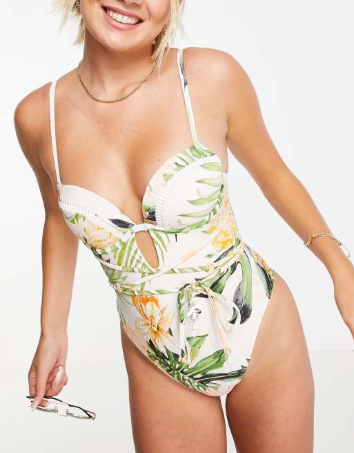 River island floral store swimsuit