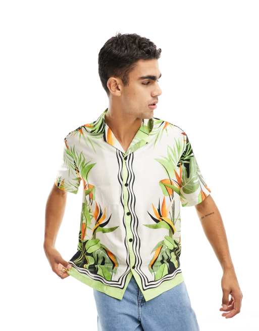 River island hawaiian hot sale shirt