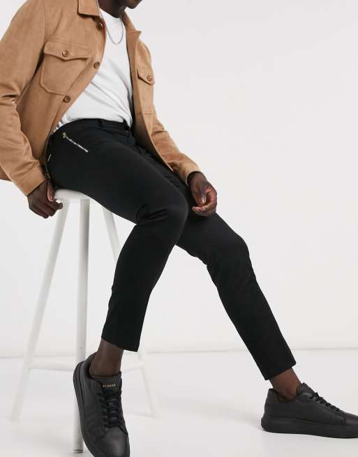 River Island trousers with zips | ASOS