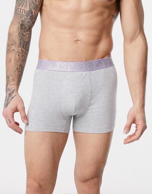 River Island trunks with metallic detailing in grey