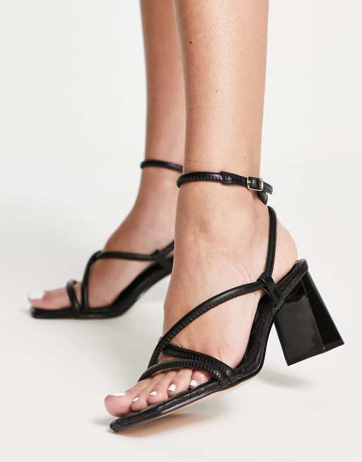 River island black store sandals