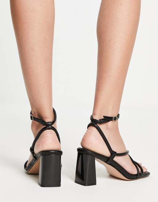 River island black strappy hot sale heels