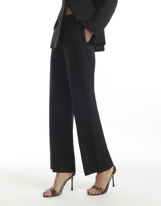 River Island Tux detail slim leg trousers in black, 3 of 4