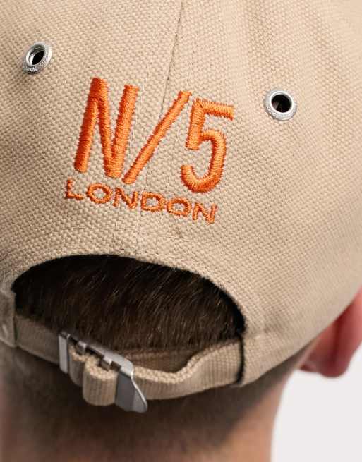 River Island twill cap in stone
