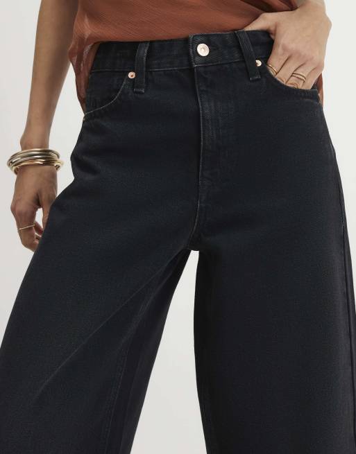 River Island Twist seam barrel leg jeans in black, 2 of 4