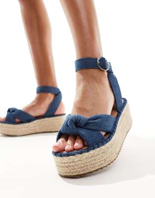  two part denim espadrille 