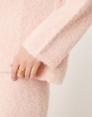 River Island Ultra Fluffy Sweater In Pink
