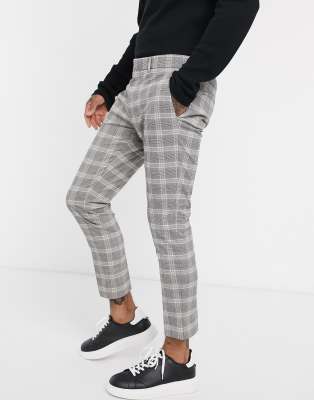 skinny checked trousers