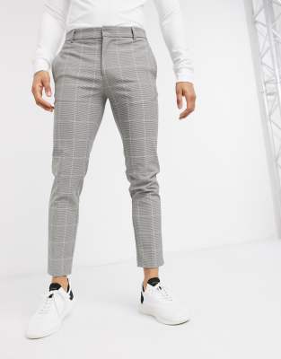 skinny checked trousers