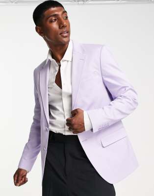 River Island unlined blazer in light purple