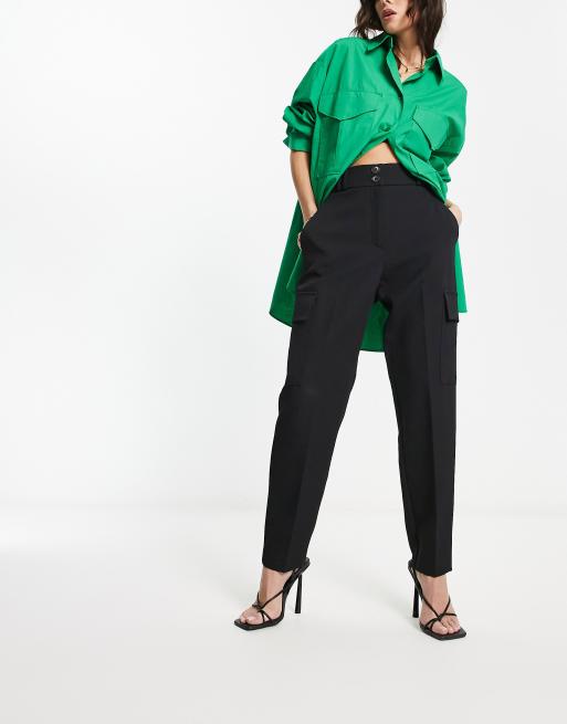 High Rise Cigarette Pant in Trousers