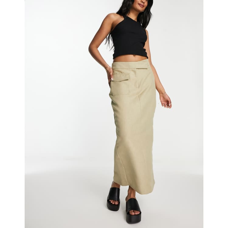 Khaki skirt 2025 river island