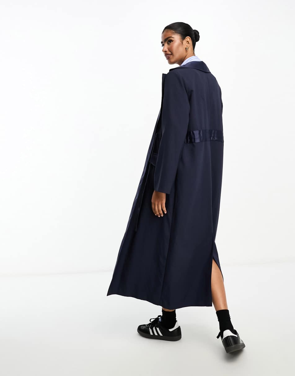 River island hot sale navy coat