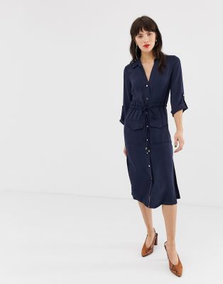 river island utility denim dress