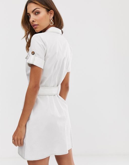 River island white sales utility dress