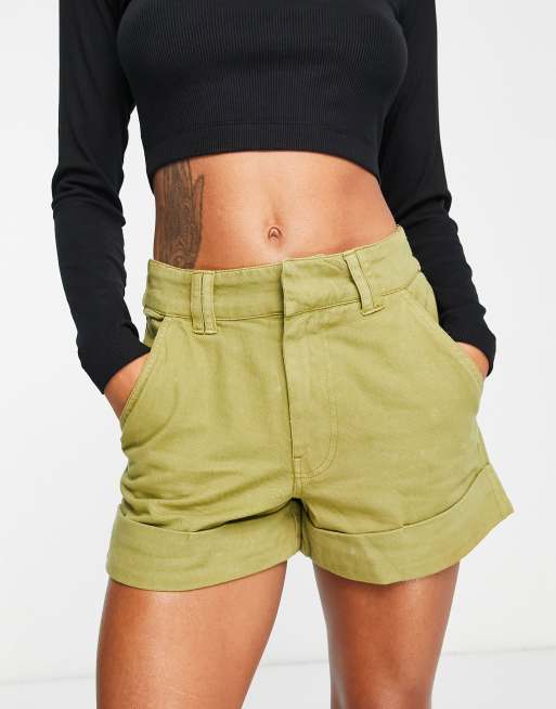 River island khaki shorts clearance