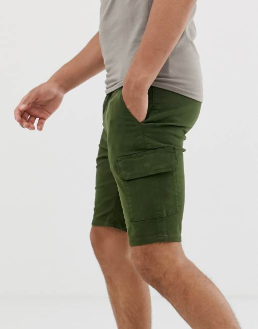 River Island utility shorts in khaki ASOS