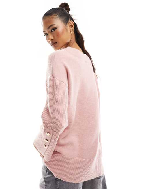 Pink fine knit clearance jumper