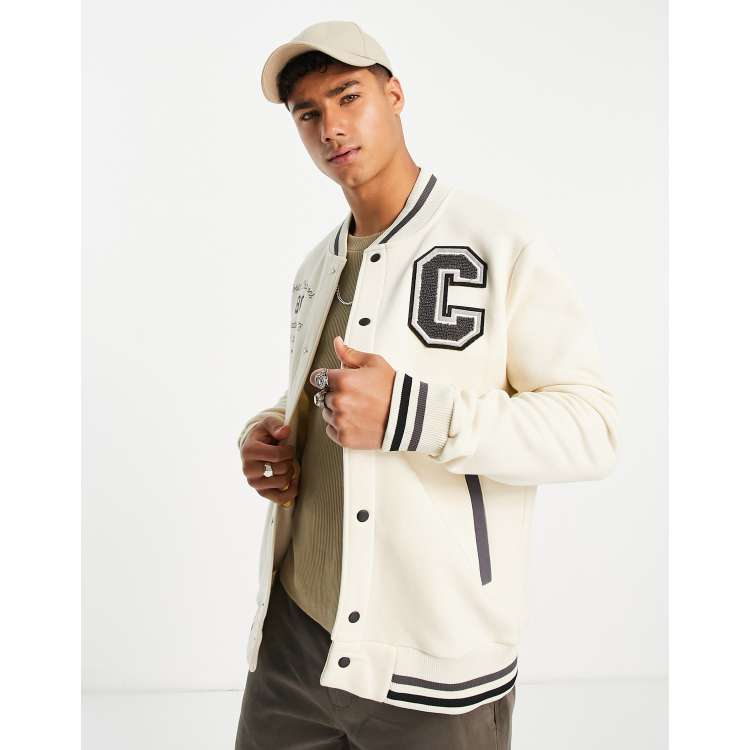 River Island varsity jacket in green