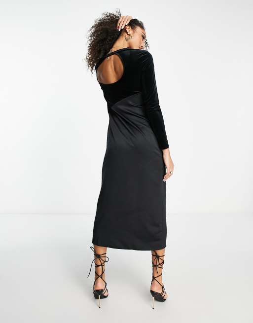 Black velvet clearance dress river island