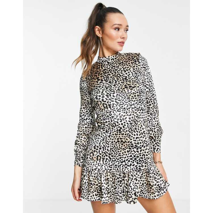 Animal print velvet outlet dress