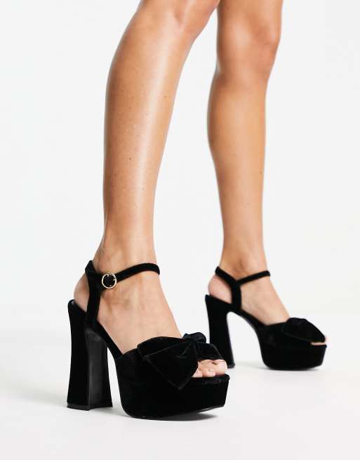 Velvet store platform shoes