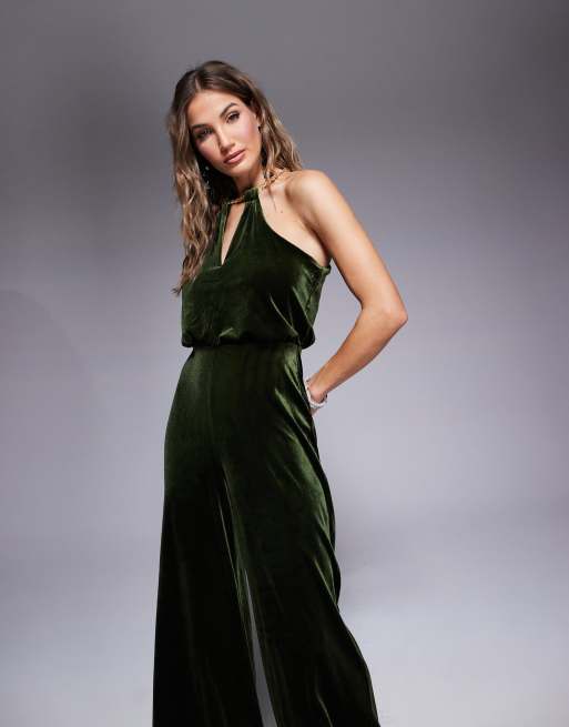 River island green velvet dress hotsell