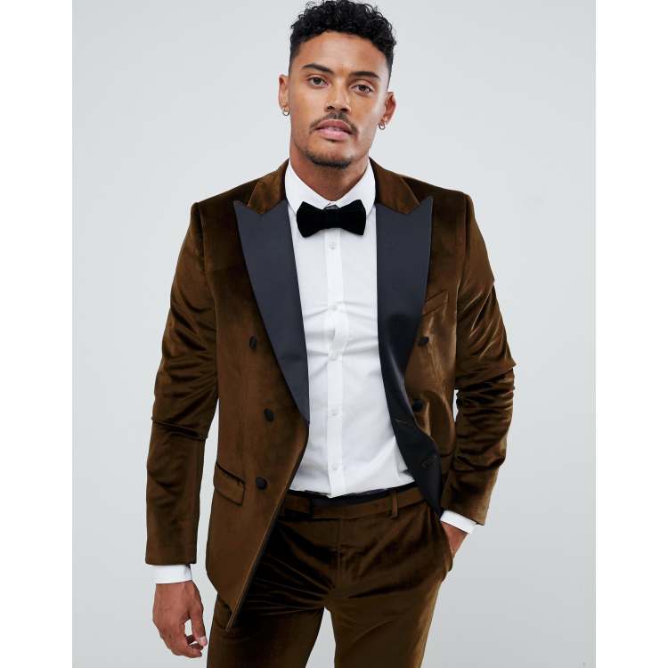 Golden Brown Velvet Dinner Jacket